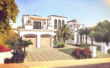Mediterranean Style New Home Design in Aviara Neighborhood of Carlsbad